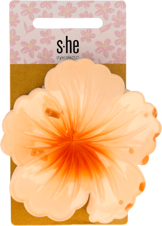 Haarklammer Blume orange s-he stylecollection
