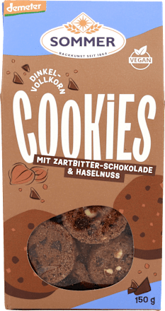 Cookies Dinkel Haselnuss mit Zartbitter-Schokolade SOMMER