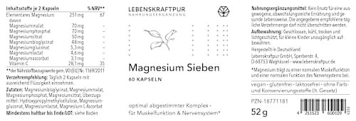 Magnesium Sieben Kapseln 60 St LEBENSKRAFTPUR