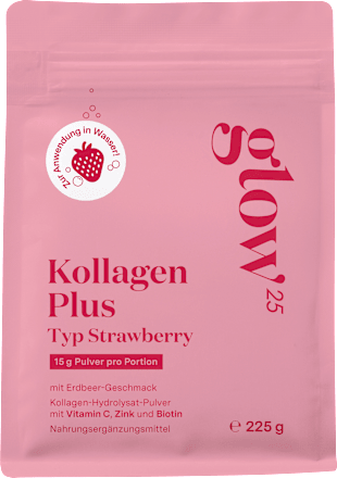 Kollagenpulver Plus Typ Strawberry Glow25