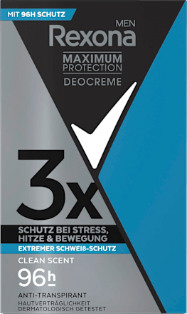 Antitranspirant Deocreme Men Maximum Protection Clean Scent Rexona men