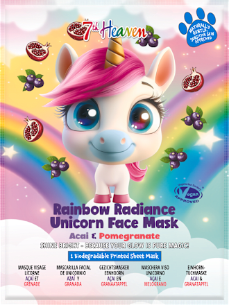 Maska za obraz Unicorn, v obliki krpice 7th Heaven