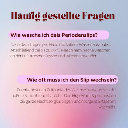 Periodenunterwäsche Slip Cheeky Schwarz Gr. L dais