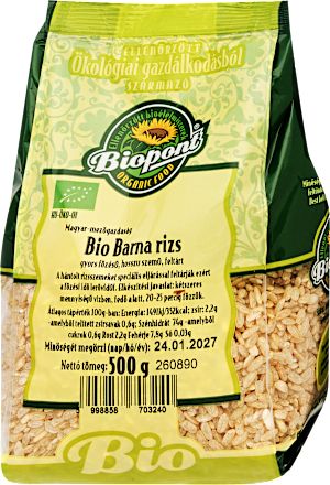 Bio gyorsfőzésű barna rizs Biopont