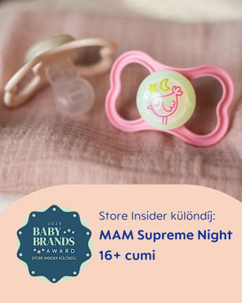 Supreme Night éjszakai szilikon cumi, 16 hónapos kortól, kisfiúknak mam