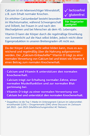 Tabletten Calcium + D3 + K Doppelherz