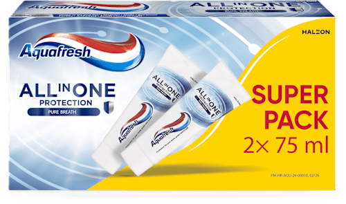 Pasta za zube All In One Protection, duopack (2 x 75 ml) Aquafresh