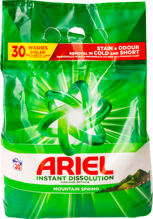 INSTANT DISSOLUTION praškasti detergent za veš - MOUNTAIN SPRING ARIEL