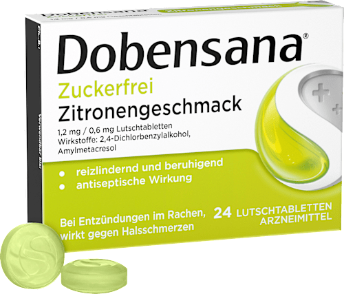 zuckerfrei Zitronengeschmack Lutschtabletten Dobensana