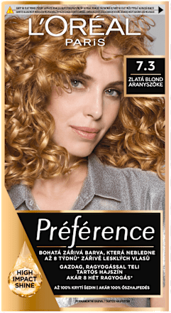 barva na vlasy 7.3 Zlatá blond L'ORÉAL PARiS PRÉFÉRENCE