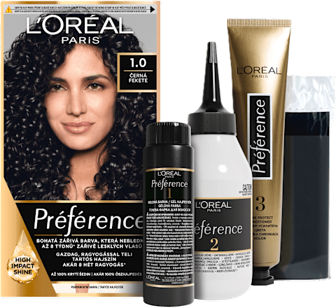 barva na vlasy 1.0 Černá L'ORÉAL PARiS PRÉFÉRENCE