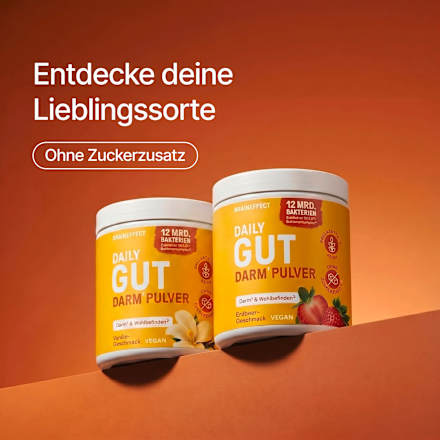 Daily Gut Darm Pulver Erdbeer-Geschmack BRAINEFFECT