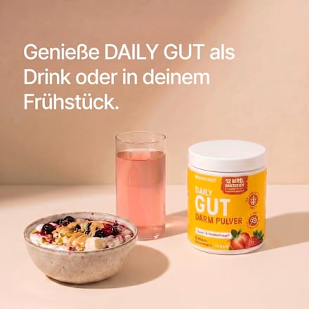 Daily Gut Darm Pulver Erdbeer-Geschmack BRAINEFFECT