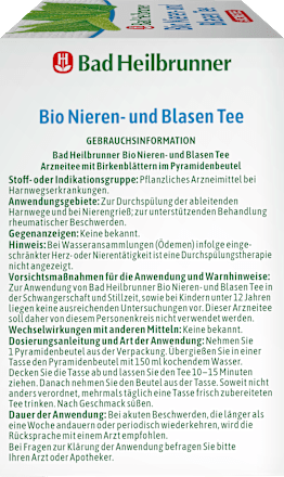 Arzneitee, Nieren- & Blasentee (12 Beutel) Bad Heilbrunner