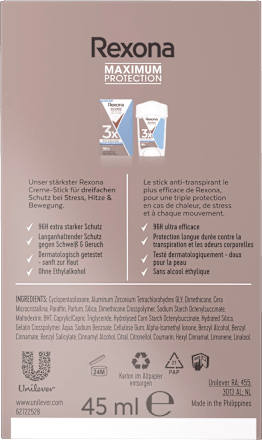 Antitranspirant Deocreme Maximum Protection Clean Scent Rexona