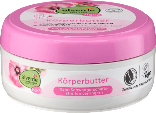 Körperbutter Mama Malven-Extrakt, Sheabutter & Jojobaöl alverde NATURKOSMETIK