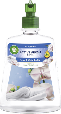 Active Fresh punjenje za automatski osvježivač zraka – Linen & White Orchid AIR WICK