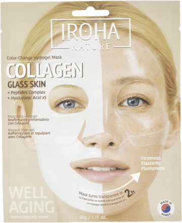 Textilná hydrogélová pleťová maska Collagen Glass Skin IROHA NATURE