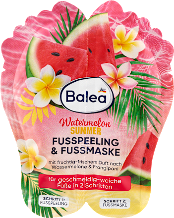 peeling & maska na nohy Watermelon SUMMER, 2 × 10 ml Balea