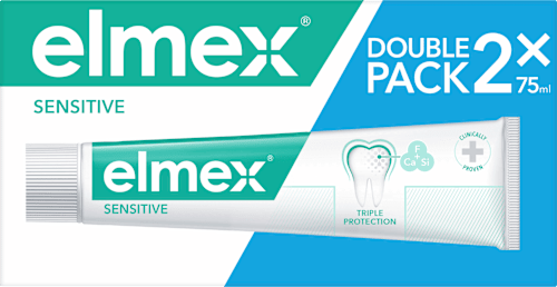 Паста за зъби Sensitive, двоен пакет elmex