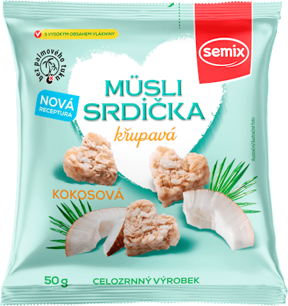 müsli srdíčka kokosová Semix