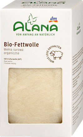 Fettwolle zum Zupfen aus Bio-Schurwolle ALANA