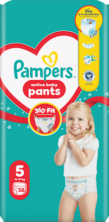 Пелени-гащички, размер 5 (11-17 kg) Pampers active baby