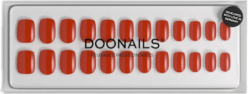 Unghie press-on Rose red in soft gel  Doonails