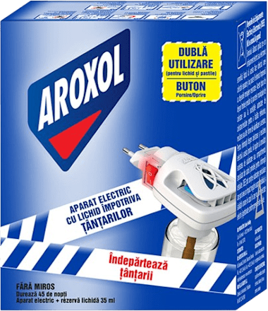 Aparat electric cu rezervă împotriva țânțarilor  AROXOL