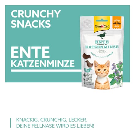 Trockenfutter Katze mit Ente verfeinert mit Katzenminze GimCat