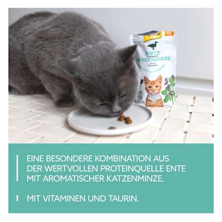 Trockenfutter Katze mit Ente verfeinert mit Katzenminze GimCat
