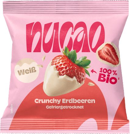 Trockenfrüchte Weiße Schokolade Crunchy Strawberries nucao