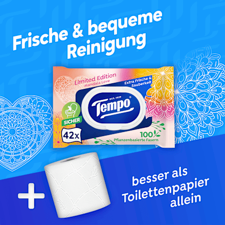 Feuchtes Toilettenpapier Tempo