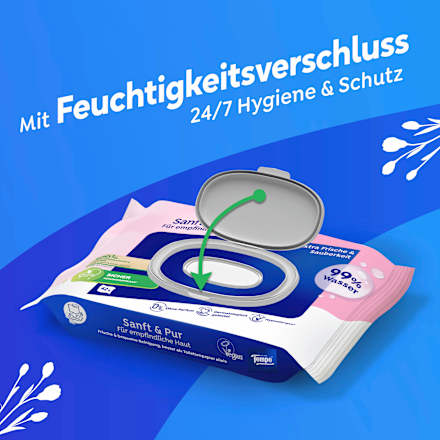 Feuchtes Toilettenpapier Parfümfrei Tempo