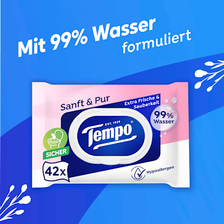 Feuchtes Toilettenpapier Parfümfrei Tempo