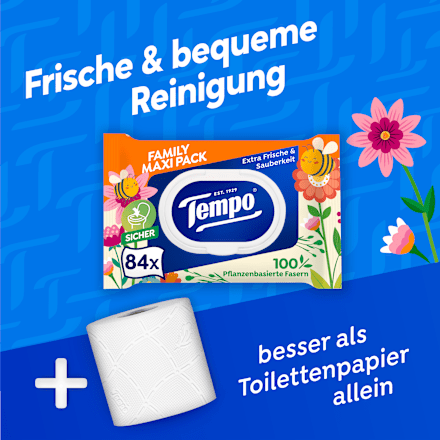 Feuchtes Toilettenpapier Family Maxi Pack Tempo