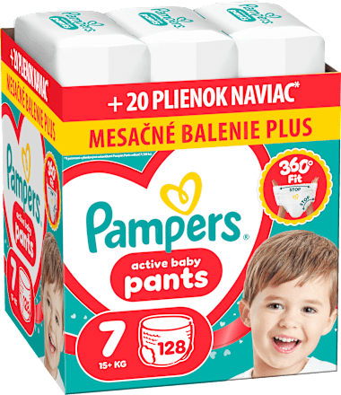 Plienkové nohavičky veľkosť 7 (15 kg+) Monthly Pack Pampers active baby