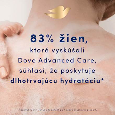 Sprchovací gél Advanced Care Rebalancing, White Peach & Rice Milk Dove