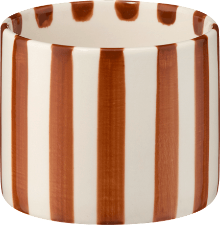 Kaffeebecher aus Keramik, braun gestreift (260 ml) dm home
