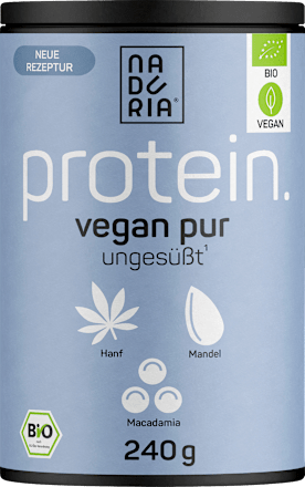 Proteinpulver Hanf, Mandel & Macadamia, ungesüßt, vegan Naduria
