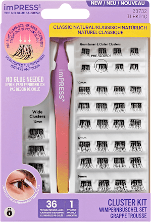 CLUSTER KIT ciglia finte con applicatore KISS