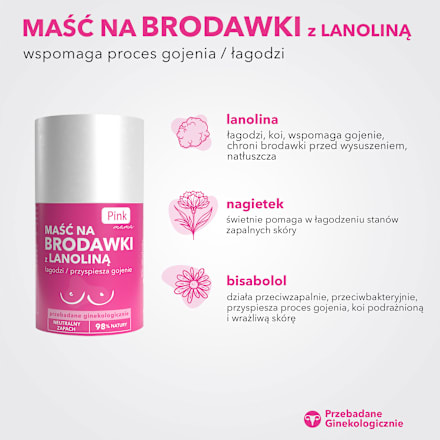 Maść na brodawki z lanoliną Pink mama