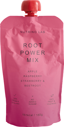 Voćni pire Root Power Mix – jabuka, malina, jagoda i cikla Nutrino Lab