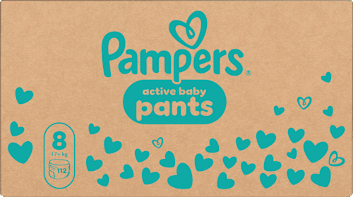 Plienkové nohavičky veľ. 8 (17+ kg) Monthly Box Pampers active baby