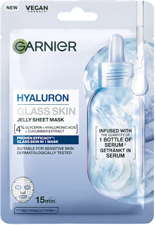 pleťová maska Hyaluron Glass Skin Jelly Sheet Mask GARNIER SKIN NATURALS