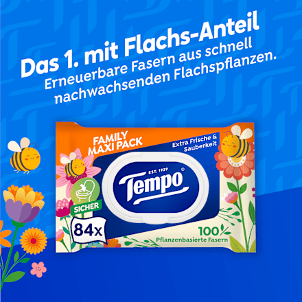 Feuchtes Toilettenpapier Family Maxi Pack Tempo