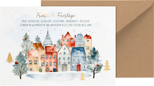 Grußkarte Pure Weihnachten, Mehrstückpackung CACTUS