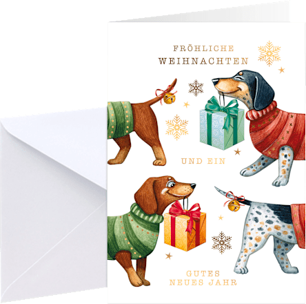 Grußkarte Weihnachten modern, Mehrstückpackung CACTUS