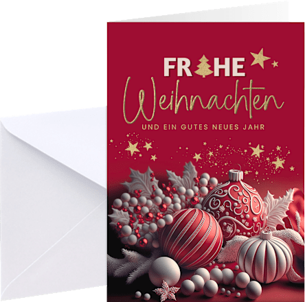 Grußkarte Weihnachten klassisch, Mehrstückpackung CACTUS
