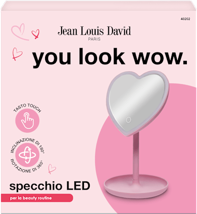 Specchio LED per make-up you look wow Jean Louis David